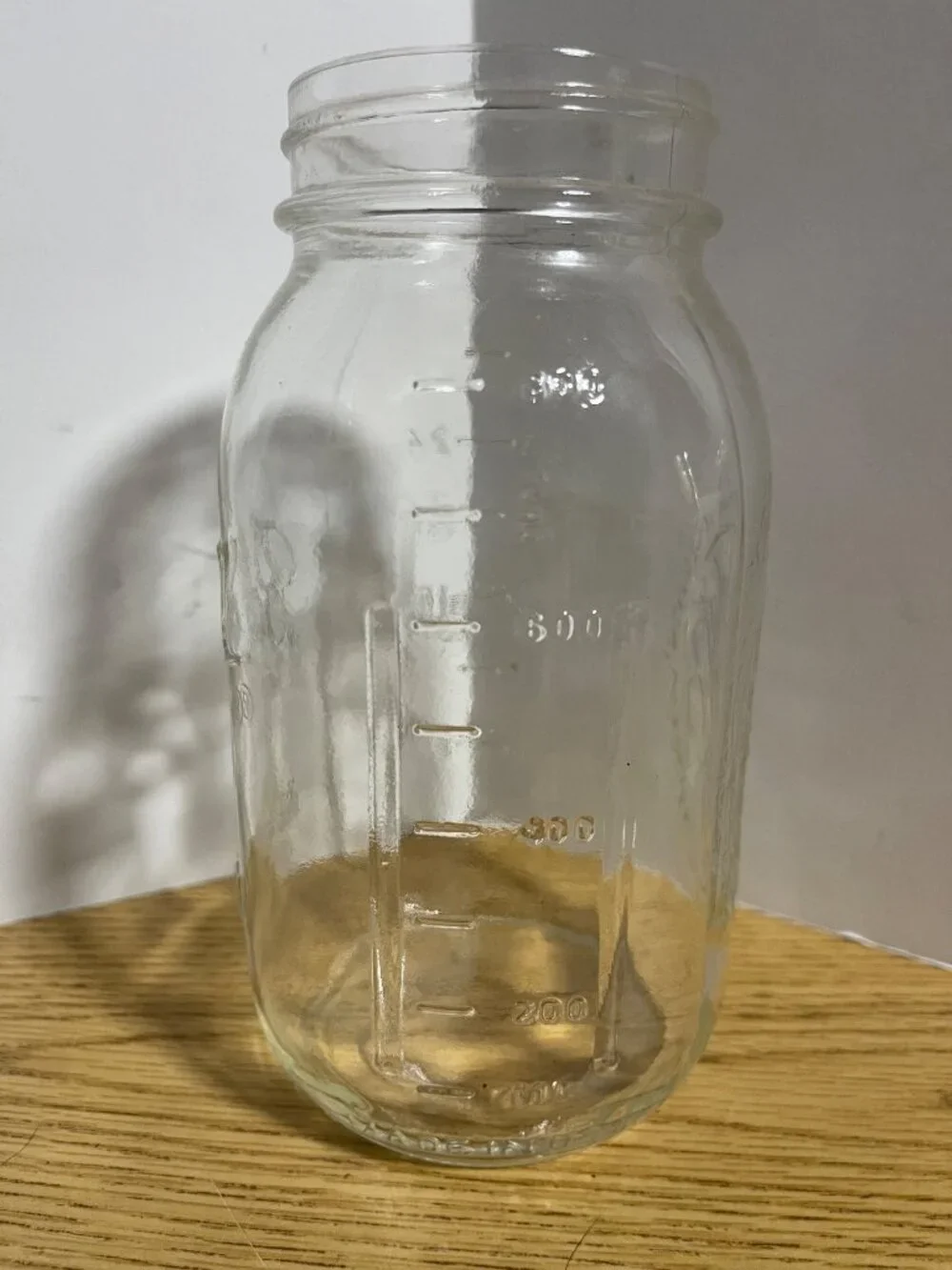 Ball Mason 24 oz Embossed Fruit Design Glass Jar Clear Regular Mouth